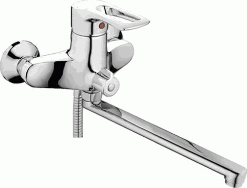 Смеситель Ledeme Н02-В настенный, для ванны и душа, с душевой лейкой, хром L2202B-25