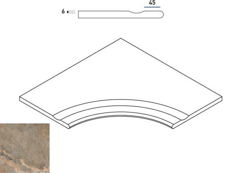 Magnetique X2 Dark Bordo Svasato Angolare Round 30 60X60 матовая