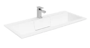 Раковина Aquanet 100 (Dolomite) 1000х450 мм, литьевой мрамор, белая 222717