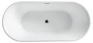 Ванна акриловая BelBagno BB402-1700-790 1700x790x600 отдельностоящая, слив-перелив хром, цвет: белый
