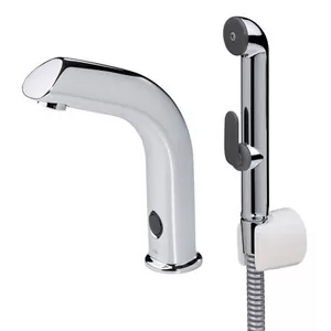 ORAS 6105 смеситель для умывальника бесконтактный с гигиеническим душем, 230V блок питания