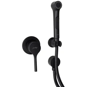 Смеситель Jacob Delafon E24610-BL встраиваемый, однозахватный, с гиг. душем, черный матовый