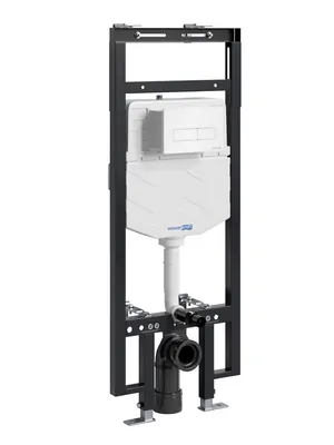 Инсталляция для унитаза WasserKRAFT с клавишей смыва, белый 58tlt.010.me.wh03