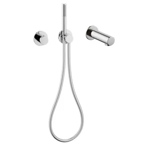 Душевой комплект Keuco для ванной, встраиваемый термостат.смеситель, излив, душ. комплект, хром 59606 010001