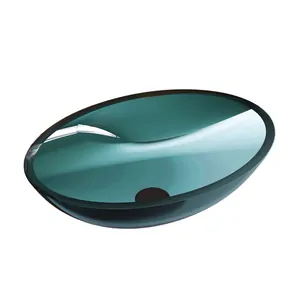 Раковина накладная ABBER 500х350х150 без отв. под смес и перелив,бирюзовый AT2802Aquamarin