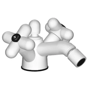 Смеситель для биде Fantini 60290562F двухзахватный, донный клапан, черный матовый