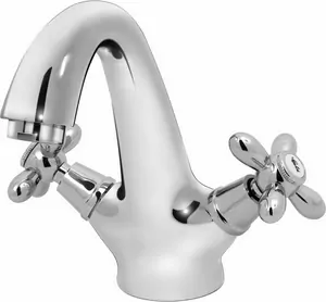 Смеситель для раковины VARION Armaturen lux 1349 22 2 керам. кран-букса, фиксированный излив