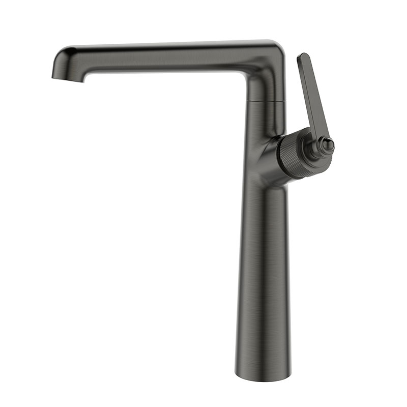 Смеситель для умывальника ESKO Gun metal BG25GM однозахватный, высокий излив, темно-серый