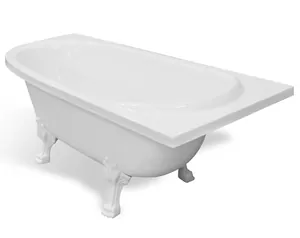 Ванна асимметричная Estet (1700х800) из искусственного камня, правая ФР-00002045