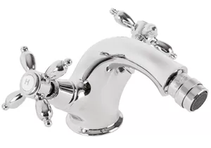 Смеситель CEZARES -BS1-01 для биде, двухзахватный, с донным клапаном, хром