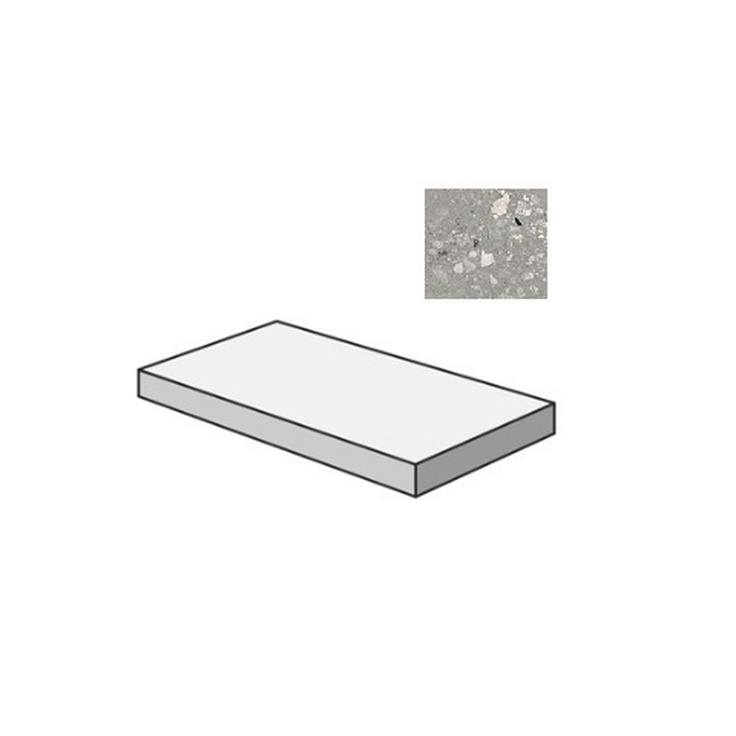 Sant Agostino Logico CSAGSCGY12 Gradone Angolare Sx Cosmo Grey 33x120 матовая