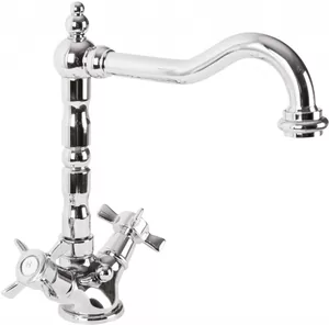 Смеситель CEZARES -LS2-01 для умывальника, двухзахватный, с донным клапаном, хром