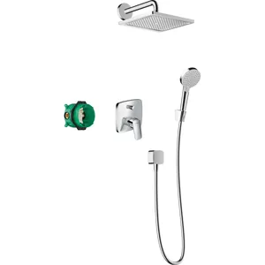 Душевая система Hansgrohe E 240 встраиваемая, верхний и ручной душ, хром 27957000