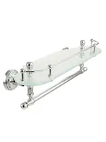 Migliore Полка с галереей 40 см с полотенцедержателем, стекло матовое,хром 17248