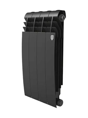 Радиатор биметаллический, 4 секции ROYAL THERMO B ВШГ:574х320х87, 740Вт, черный НС-1682287