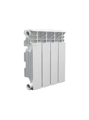 Радиатор STOUT 350 4 секции, алюминиевый, боковое подключение, белый SRA-3310-035004
