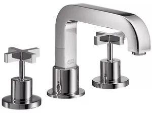 Смеситель Axor 39436 на борт ванны, 3 отверстия, крестовые рукоятки, выступ 190мм, хром