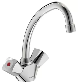 Смеситель VIDIMA настольный для умывальника BA227AA трубчатый излив 154мм, без дон. клапана