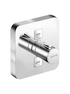 Смеситель для душа KLUDI 389110538 термостат встраиваемый на 2 потребителя, внешняя часть, хром