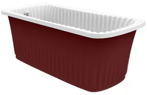 Ванна MIGLIORE 174x83 panello красная, фурнитура хром 25452