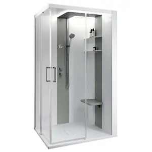 Душевая кабина Novellini A 1000х800х2170 правая, Essential, прозрачное/белый SKIA109DT1F-1AN1