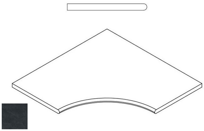 Materia X2 Titanio Bordo Angolare Round 30 60X60 матовая