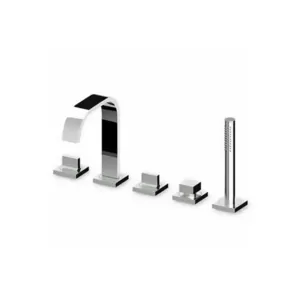 Смеситель для ванны Zucchetti Aguablu ZA5470 на 2 потока, с изливом, хром