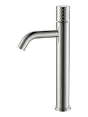 Смеситель Boheme 122-NB для раковины, на 1 отверстие, однозахв, ручка diamond, никель браш