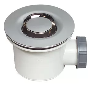 Сифон для душевого поддона WIRQUIN D90 мм, решетка плоская, выход 40 мм 30718153/30718760