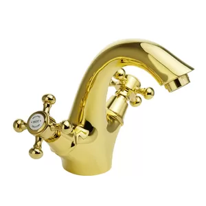 Смеситель для раковины Migliore двухрычажный, золото 18856 (ML.LAD-934.DO)
