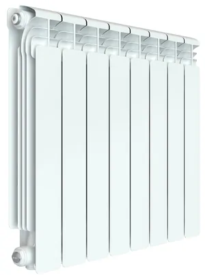 Радиатор алюминиевый RIFAR (565х640х90) 8 секций, бок.подкл, 1488 Вт, белый