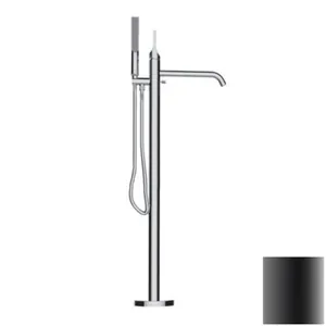 Смеситель для ванны Bossini Z00582073 напольный, однозахватный, с душ. гарнитуром, черный мат