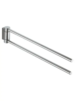 Полотенцедержатель Keuco 438 мм, настенный, двойной, поворотный, нержавеющая сталь 14918070000