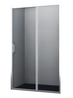 Душевая дверь WasserKRAFT 41S30 (1300х2000) стекло прозрачное, профиль серебристый