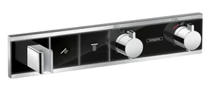 Смеситель для душа Hansgrohe встраиваемый, термостат, с 2 кнопками, хром/чёрный 15355600