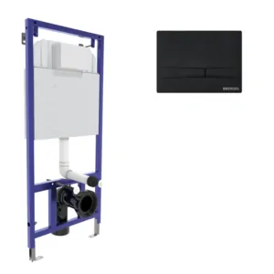 Комплект BERGES инсталляция для скрытого монтажа унитаза, клавиша смыва F5 арт. 040255