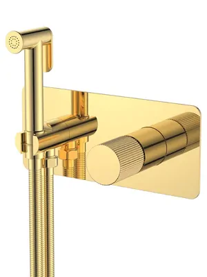 Смеситель Boheme 127-GG.3 встраиваемый, с гиг душем, однозахв, ручка:linea, золото