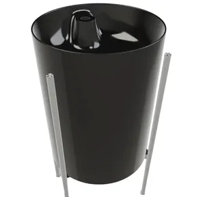 Раковина AeT 440х440х580 с отверстием под смеситель, черная глянцевая L808T0R1VL104