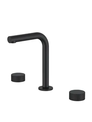 Смеситель Boheme 152-B.2 для раковины, на 3 отверстия, двухзахватный, ручки touch, черный