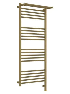 СУНЕРЖА с полкой Полотенцесушитель 1200х500 золото матовое МЭМ правый 032-6007-1250