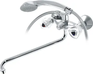 Смеситель для ванны VARION Armaturen 7015 14 2 керамические кран-буксы, плоский излив 180мм