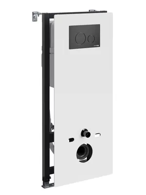 Инсталляция для унитаза WasserKRAFT с клавишей смыва, цвет: черный/белый 20TLT.010.ME.WH.MB02