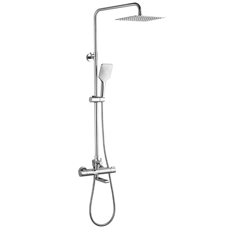 Душевая система Lemark LM7862C термостат, поворотный излив, верхний и ручной душ, хром