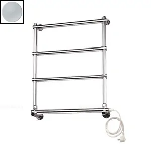 Полотенцесушитель электрический Margaroli Sole 542-4 (656х570) сатин, 100Вт, 5424704SANB