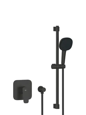 Душевая система Grohe д/душа, без встр. части, штанга 470-620, руч. душ, чер. мат. 1053352430