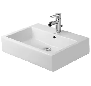 Раковина DURAVIT 595х465х175 шлифованная, отверстие под смеситель, перелив, крепление 045260000