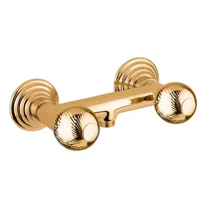 Смеситель CEZARES -DS-03/24-M для душа, двухзахватный, золото 24 карат/ручки металл