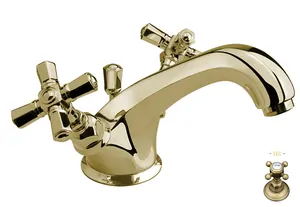 Смеситель Nicolazzi Four для раковины двухрычажный, бронза 1932BZ45