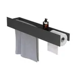 Полка FLOW Trio 700х130х90 полотенцедер. слева, бумагодерж. справа, черный Fl-sky-tr70пптб-ч