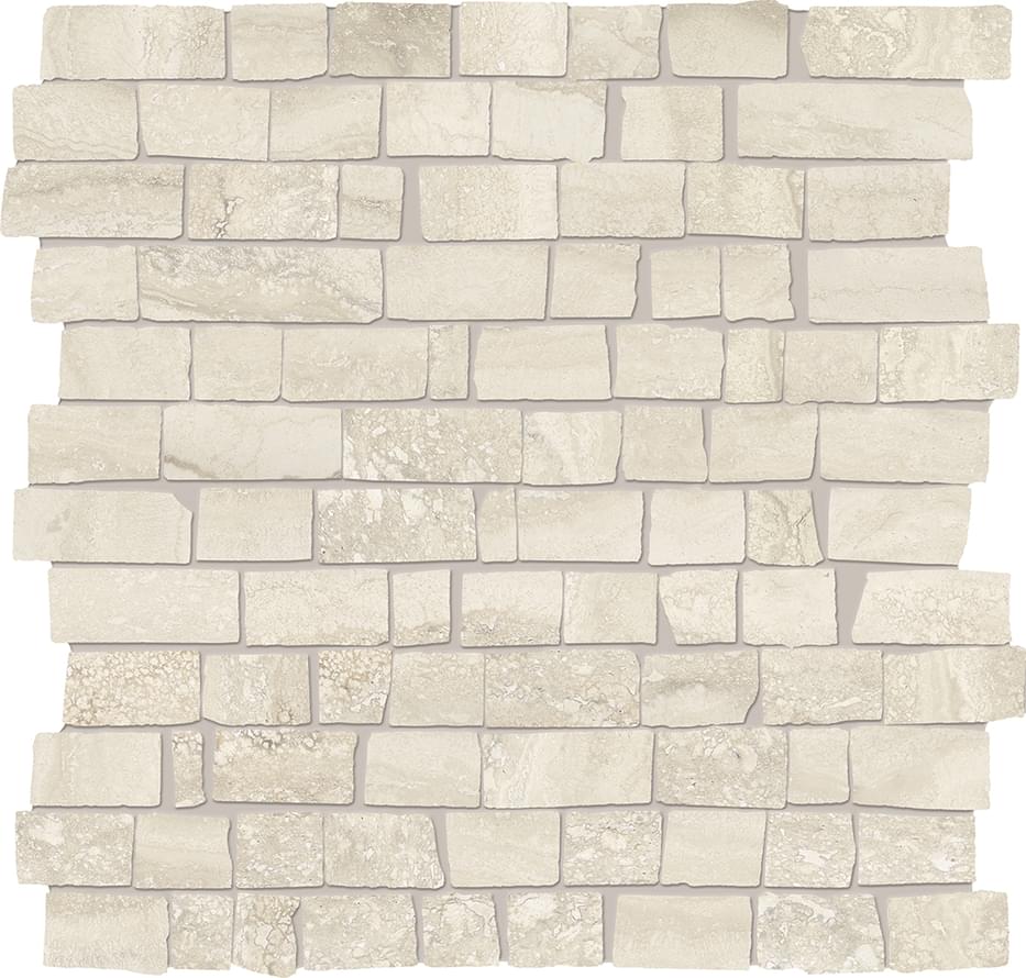 мозаика Unique Travertine Mosaico Mini Block Vein Cut Cream Naturale 30x30